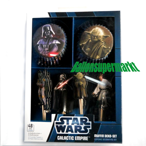 Muffindeko-Set-Star-Wars-Muffindekoration-Kindergeburtstag-Darth-Vader-Yoda-Luke-Skywalker