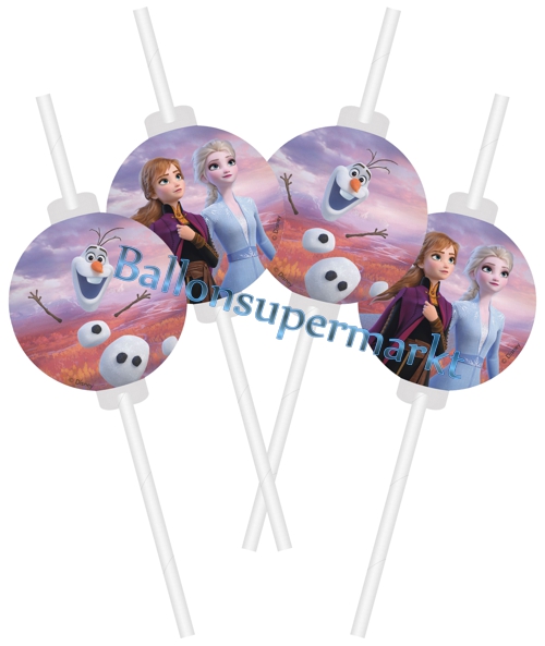 Papier-Trinkhalme-Frozen-2-Partydekoration-Kindergeburtstag-Eiskoenigin-2-Tischdeko-Disney-Anna-Elsa