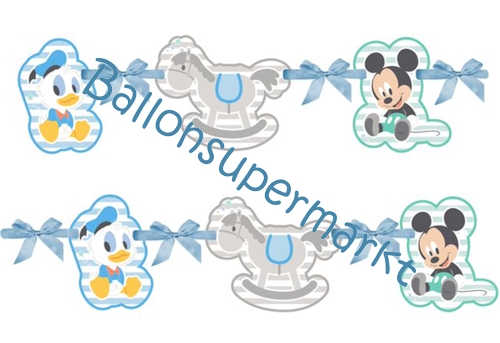 Party-Banner-Micky-Maus-Infant-Dekoration-Babyparty-1-Kindergeburtstag-Donald-Duck-Disney