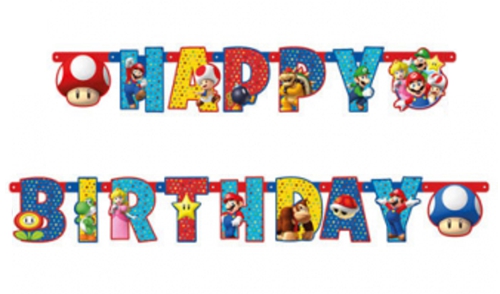 Party-Banner-Super-Mario-Happy-Birthday-Partydekoration-Kindergeburtstag-Nintendo-Luigi-Mario