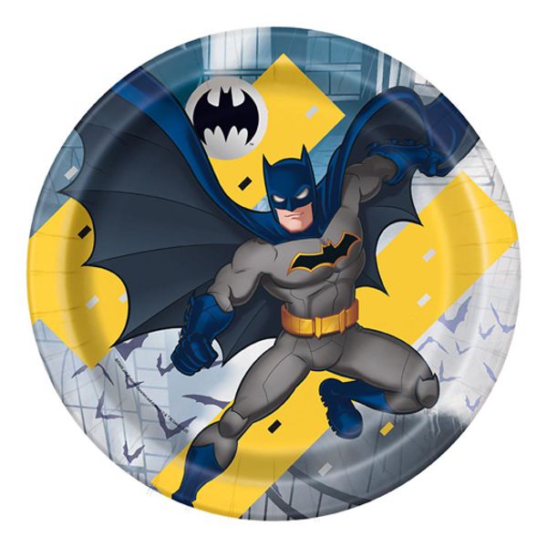 Partyteller-Batman-Partydekoration-Kindergeburtstag-Batman-DC-Comics