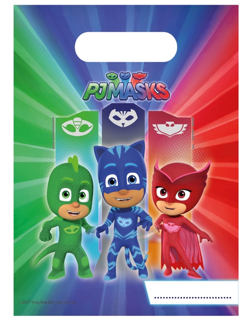 Party-Tueten-PJ-Masks-Partydekoration-Kindergeburtstag-Pyjamahelden-Deko-Eulette-Gecko-Catboy