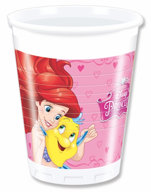 Partybecher-Disney-Princess-Partydekoration-Kindergeburtstag-Rapunzel-Belle-Arielle