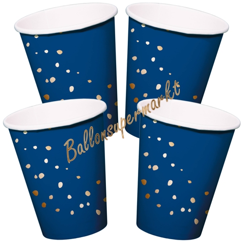 Partybecher-Elegant-True-Blue-Tischdekoration-zum-Geburtstag-Partydeko