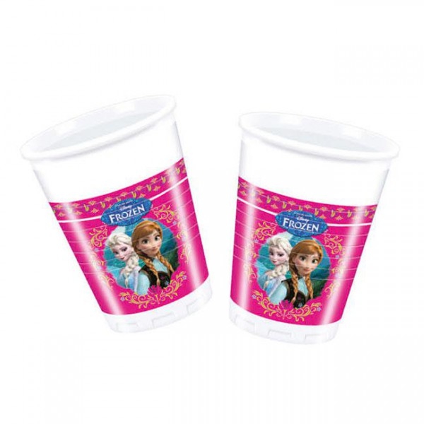 Partybecher-Frozen-Eiskoenigin-Anna-Elsa-Prinzessin-Trinkbecher-Plastikbecher