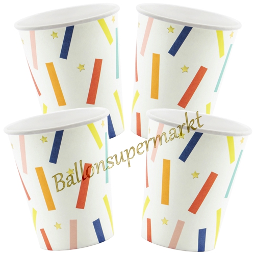 Partybecher-Konfetti-Partydeko-Dekoration-Party-Fest-Feier-Tischdekoration-Pappbecher