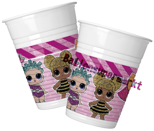 Partybecher-LOL-Surprise-Dekoration-LOL-Kindergeburtstag-Bee-Queen-Glitterati