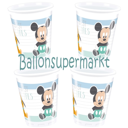 Partybecher-Micky-Maus-Infant-Dekoration-Kindergeburtstag-Kleinkind-Walt-Disney