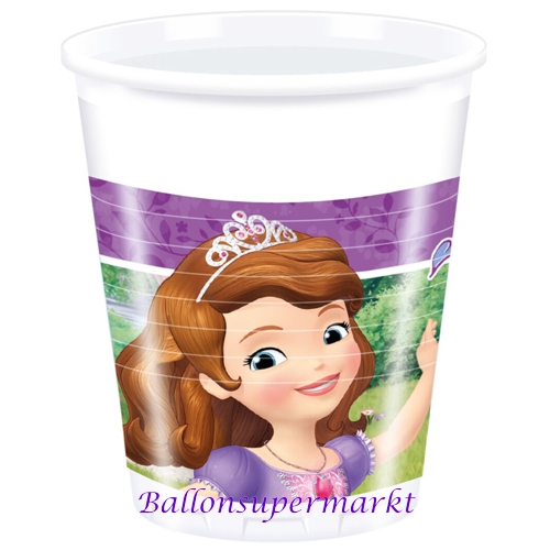 Partybecher-Sofia-die-Erste-Partydekoration-Kindergeburtstag-Sofia-the-First-Disney