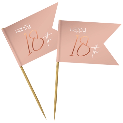 Partypicker-Elegant-Lush-Blush-18-Dekoration-zum-18.-Geburtstag-Partydeko-Deko-Picks