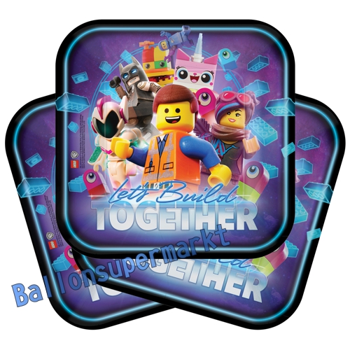 Partyteller-LEGO-Movie-2-Partydekoration-Kindergeburtstag-Emmet-Tischdeko