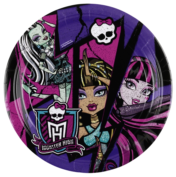 Partyteller-Monster-High-Draculara-Cleo-Frankie-Kindergeburtstag-Monster