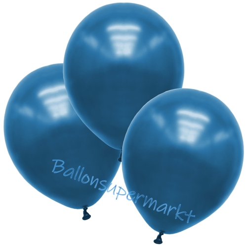 Premium-Metallic-Luftballons-Blau-30-33-cm-Ballons-aus-Natur-Latex-zur-Dekoration-3er
