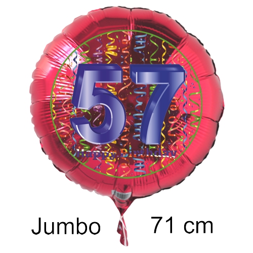 Rundluftballon-auf-rund-rot-71-cm-Zahl-57-mit-Helium