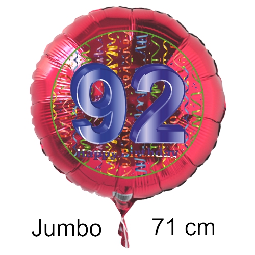 Rundluftballon-auf-rund-rot-71-cm-Zahl-92-mit-Helium