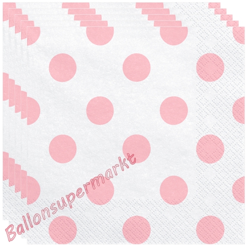 Servietten-Dots-Rosa-Partydekoration-Geburtstag-Babyparty-Fest-Feier-Tischdeko