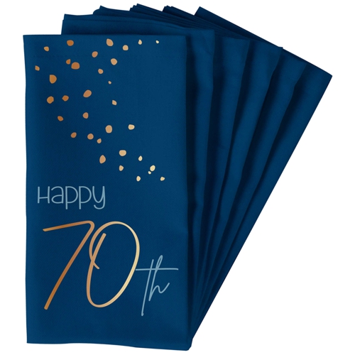 Servietten-Happy-70th-Elegant-True-Blue-Tischdekoration-zum-70.-Geburtstag-Partydeko