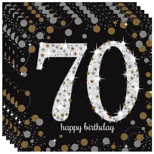 Servietten-Sparkling-Celebration-70-Dekoration-zum-70.-Geburtstag