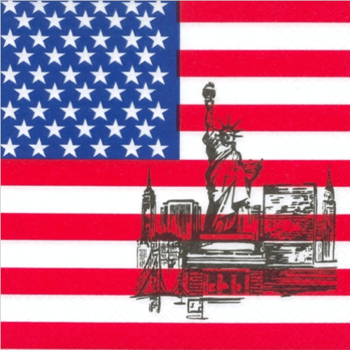 Servietten-USA-Amerika-50-Stueck-3-lagig