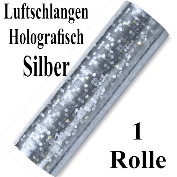 Silber-Metallic-Luftschlangen