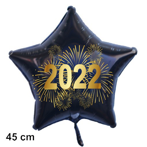 Silvester-Luftballon-2022-Feuerwerk-schwarz-gold-mit-Ballongas-Helium