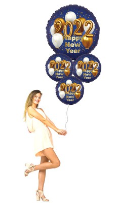 Silvester-Partydeko-und-Geschenkidee-Bouquet-Happy-New-Year-Luftballons-satin-de-luxe-blau