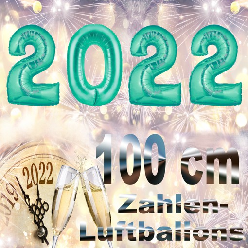 Silvester-Folienballons-Zahlen-2022-aquamarin-Luftballons-Dekoration-zu-Silvester-Neujahr-Partydeko