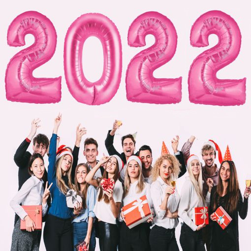 Silvester-Folienballons-Zahlen-2022-pink-Luftballons-Dekoration-zu-Silvester-Neujahr-Partydeko