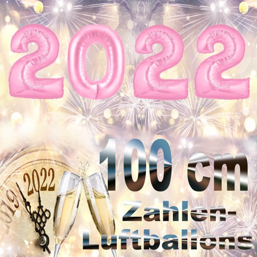 Silvester-Folienballons-Zahlen-2022-rosa-Luftballons-Dekoration-zu-Silvester-Neujahr-Partydeko