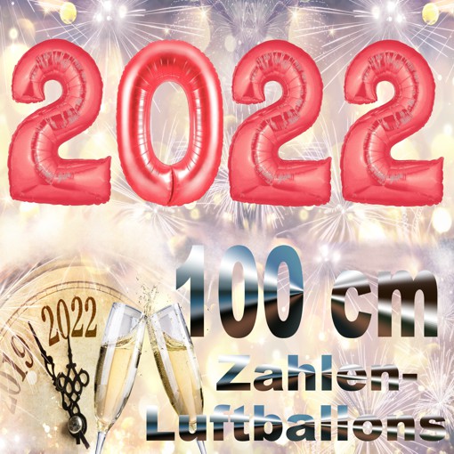 Silvester-Folienballons-Zahlen-2022-rot-Luftballons-Dekoration-zu-Silvester-Neujahr-Partydeko