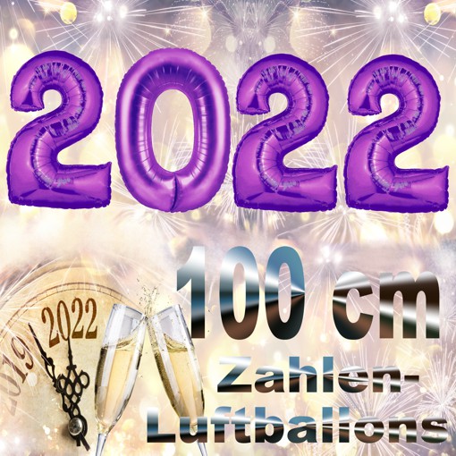 Silvester-Folienballons-Zahlen-2022-lila-Luftballons-Dekoration-zu-Silvester-Neujahr-Partydeko