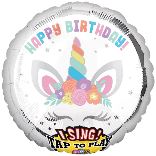 Singender-Folienballon-Happy-Birthday-Unicorn-Party-Luftballon-Geschenk-zum-Geburtstag-Einhorn