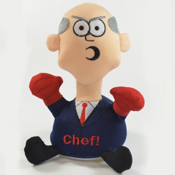 Stress-Chef-sprechende-Figur-zum-Boxen-Verhauen