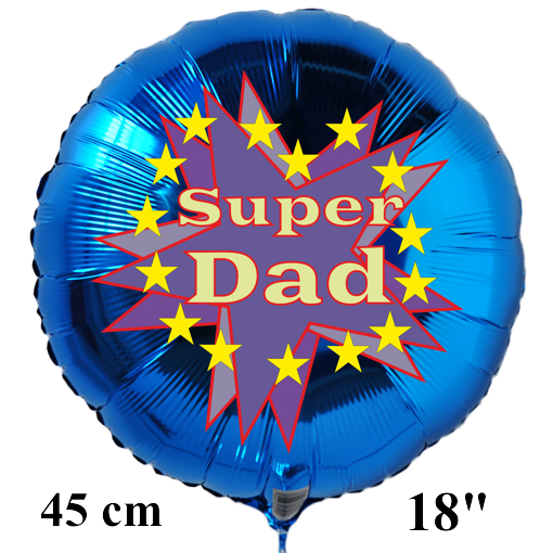 Super-Dad-Rundluftballon-45-cm-blau-mit-Helium