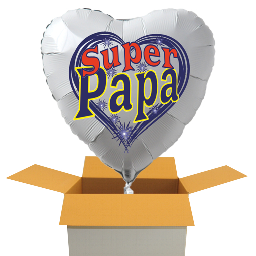 Super-Papa-Herzluftballon-Weiss-71-cm-mit-Helium-zum-Versand