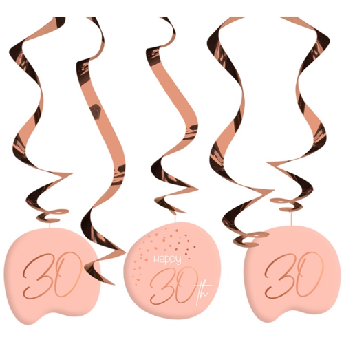 Swirl-Dekoration-Elegant-Lush-Blush-30-Raumdekoration-Partydeko-zum-30.-Geburtstag