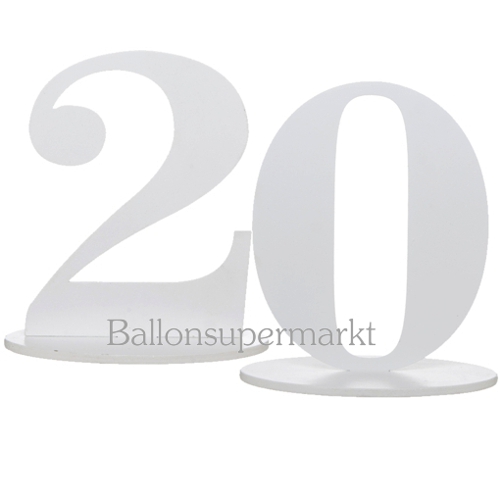 Tischdekoration-Aufsteller-Zahl-20-weiss-Dekoration-zum-20.-Geburtstag-Jubilaeum