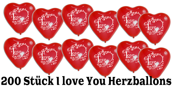 Valentinstag-Herzluftballons-I-Love-You-200-Stueck-mit-Helium-Ballongas