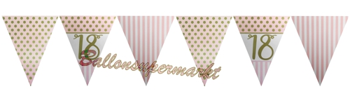 Wimpelkette-Pink-Chic-18-zum-18.-Geburtstag-Dekoration-Geburtstagsparty-Partydekoration-Geburtstagsdeko