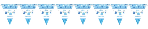 Wimpelkette-Shower-with-Love-Boy-Dekoration-Babyparty-Junge-Geburt