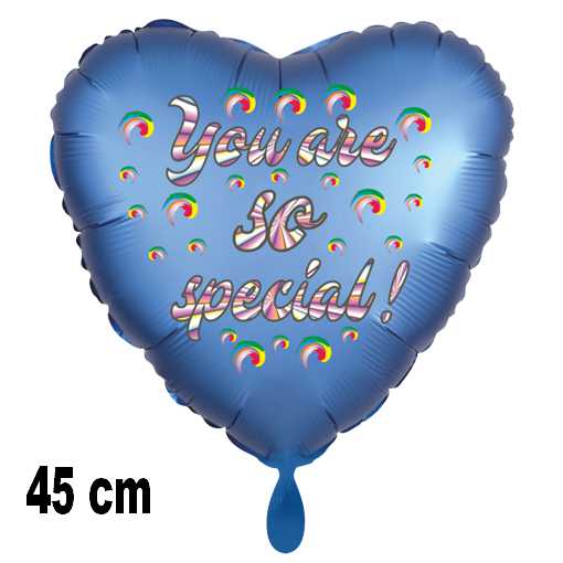You are so special! Herzlzftballon aus Folie, satinblau, 45 cm, inklusive Helium