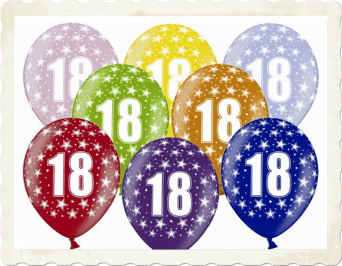 Zahl-18-Luftballons