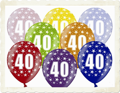 Zahl-40-Luftballons