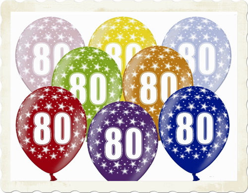 Zahl-80-Luftballons