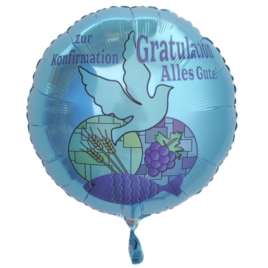 Zur-Konfirmation-Gratulation-Alles-Gute-Luftballon-aus-Folie-tuerkis-mit-Helium-Ballongas