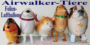 Airwalker Tiere, Luftballons aus Folie