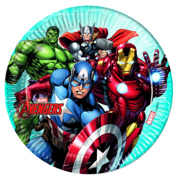 Partyteller-Avengers-MightyPartydekoration-Kindergeburtstag-Marvel-Superhelden-Hulk-Iron-Man-Thor-Captain-America
