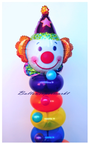 Ballondekoration: Clown aus Ringballons