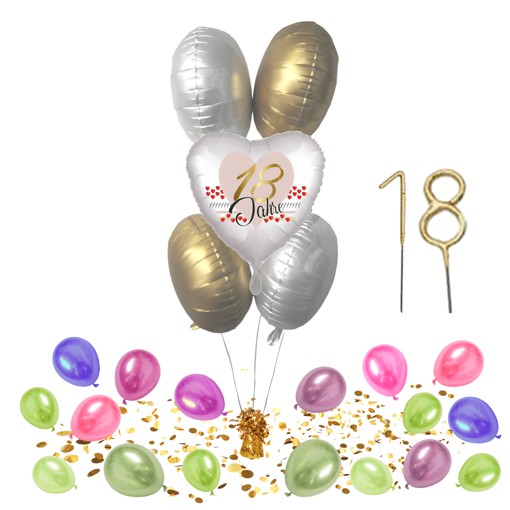Bouquet aus Heliumballons zum 18. Geburtstag