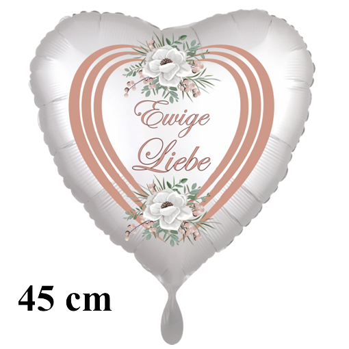 Folienballon: Ewige Liebe. Geschenk-Luftballon zur Hochzeit-Dekoration